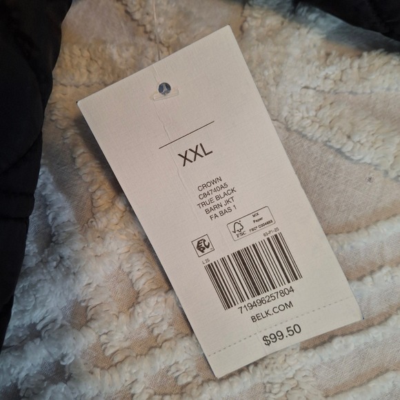 Crown & Ivy Womens Size XXL Quilted Barn Jacket True Black Gold Snap NWT - Picture 8 of 10